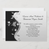Floral Reception van Black en Silver Kaart (Voorkant)