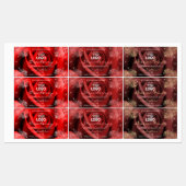 Floral Red Burgundy Product Packaging Labels Logo (Vel)