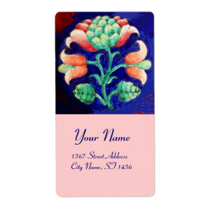 FLORAL Red Green Blue Etiket