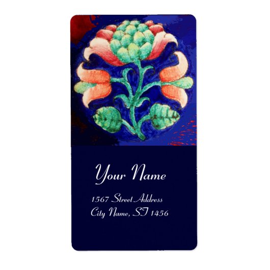 FLORAL Red Green Blue Etiket (Voorkant)