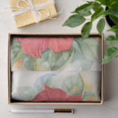 Floral Red Hibiscus Decoupage Waterverf Tissuepapier (Geschenk)