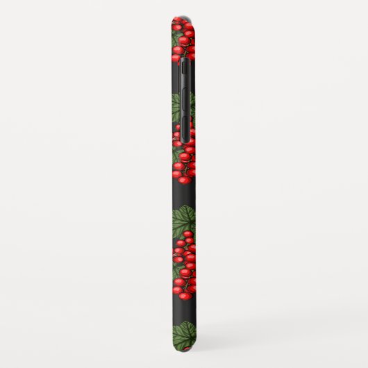 Floral Red kerstbessen Case-Mate iPhone Case (Achterkant/links)