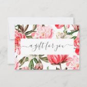 Floral Red Pink White Business Cadeaubon (Voorkant)