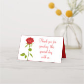 Floral Red Rose Bloem Bruiloft Dank u Botanisch (Voorkant)