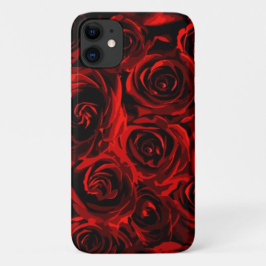 Floral Red Roses Pattern Case-Mate iPhone Case (Achterkant)