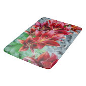 Floral Red Stargazer Lily Badmat (Gekanteld)
