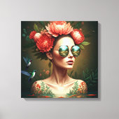 Floral Reflection Canvas Afdruk (Voorkant)