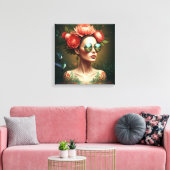 Floral Reflection Canvas Afdruk (Insitu (Woonkamer))