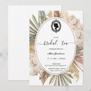 floral regency vrijgezellenfeest kaart