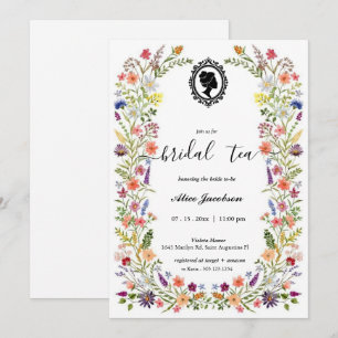 floral regency vrijgezellenfeest kaart