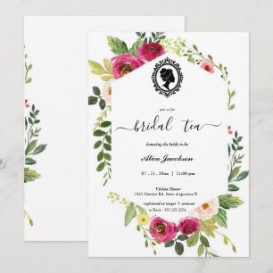 floral regency vrijgezellenfeest kaart