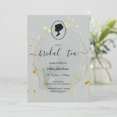 floral regency vrijgezellenfeest kaart (Staand voorkant)