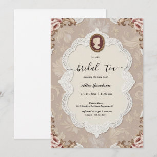 floral regency vrijgezellenfeest kaart