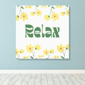 Floral Relax Canvas - Muurkunst (Insitu (Houten vloer))