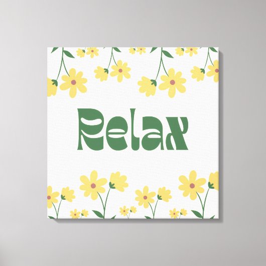 Floral Relax Canvas - Muurkunst Afdruk (Voorkant)