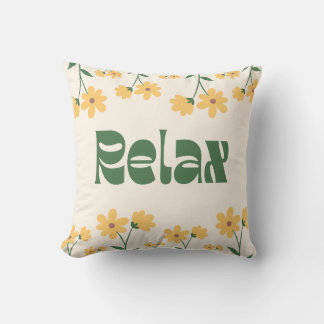 Floral Relax Sierkussen – Inspirerend quote