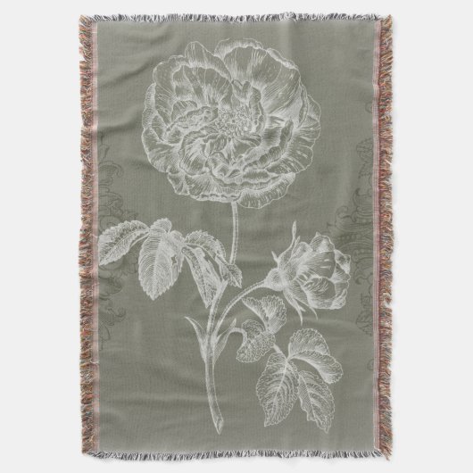 Floral Relief I Deken (Voorkant Verticaal)