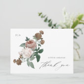  Floral Religieuze Baptisme Bedankkaart (Staand voorkant)