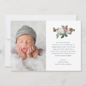  Floral Religieuze Baptisme Bedankkaart (Achterkant)