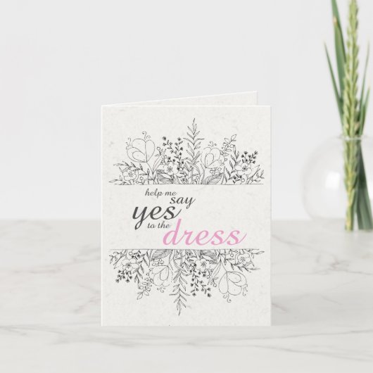Floral Remembrance Bridesmaid Request Card (Voorkant)