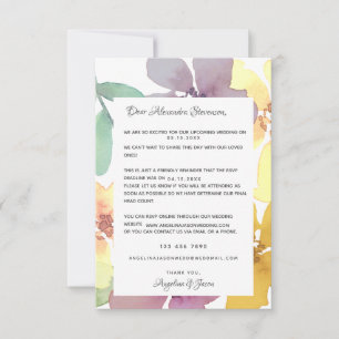 Floral Reminder Wedding Invitation RSVP Card