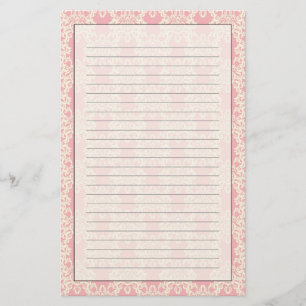 Floral retro damask briefpapier