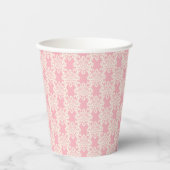 Floral retro damask papieren bekers (Voorkant)