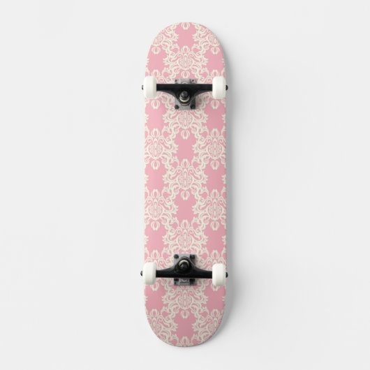 Floral retro damask skateboard (Voorkant)