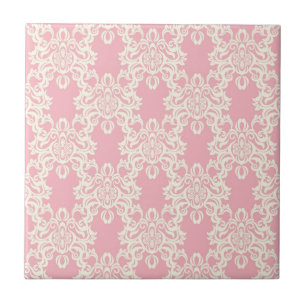 Floral retro damask tegeltje
