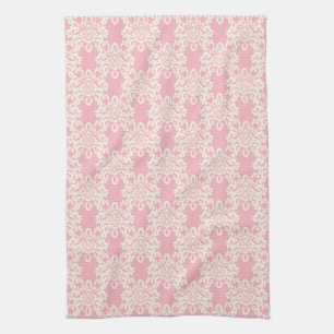 Floral retro damask theedoek