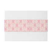 Floral retro damask uitnodigingen wikkel (Achterkant Voorbeeld)