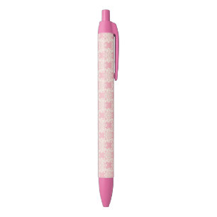 Floral retro damask zwarte inkt pen