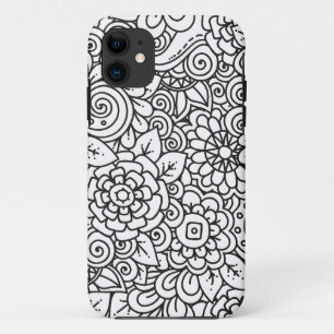 Floral Retro Doodle iPhone 11 Hoesje