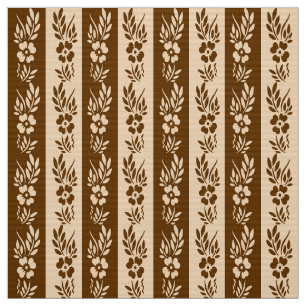 Floral retro gestript patroon stof