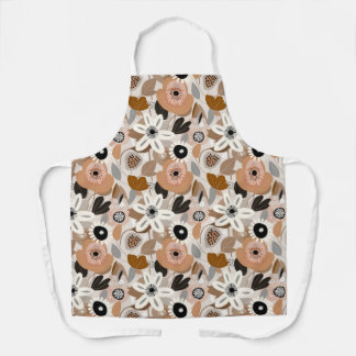 Floral Retro Mid-Century Modern Vrouwen Schort