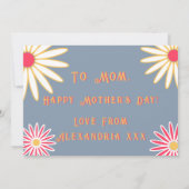 Floral Retro Moederdag Kaart (Achterkant)