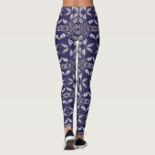Floral retro patroon leggings (Achterkant)