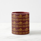 Floral Retro Pattern Mok (Midden)