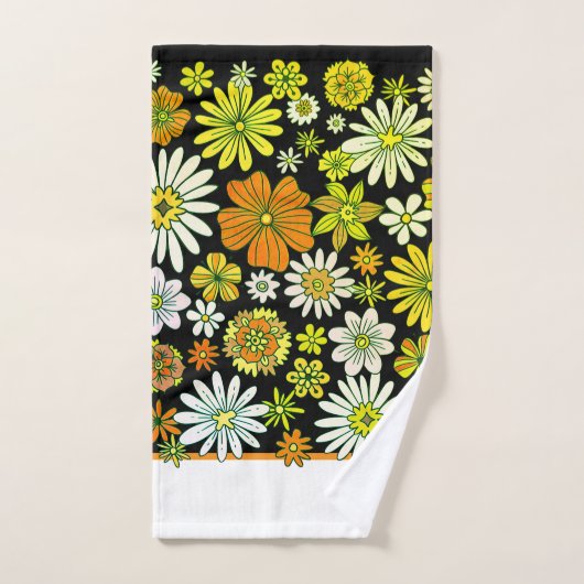 Floral retro patterned Handdoek set (Handdoek)