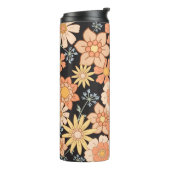 Floral Retro Peach Thermosbeker (Gedraaid links)