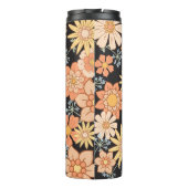 Floral Retro Peach Thermosbeker (Achterkant)