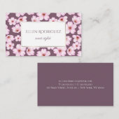 Floral retro romantisch patroon visitekaartje (Voorkant / Achterkant)