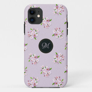Floral retro spring patroon. Monogram. iPhone 11 Hoesje