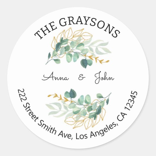 Floral Return Address Labels (Voorkant)