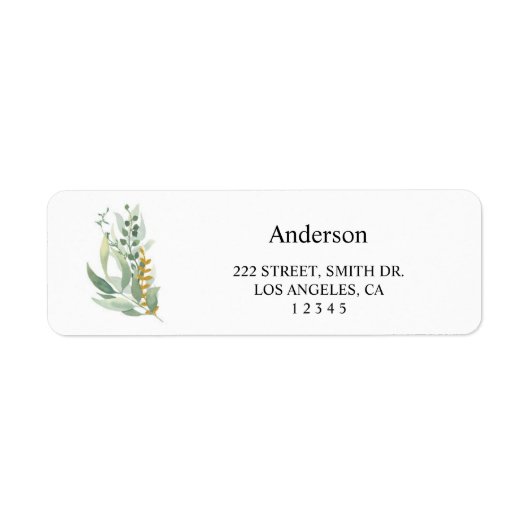 Floral Return Address Labels (Voorkant)