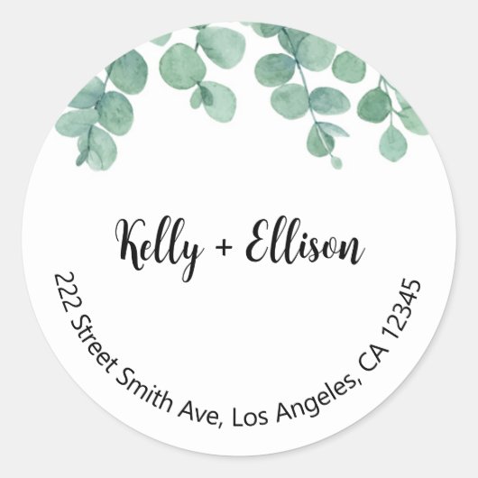 Floral Return Address Labels (Voorkant)