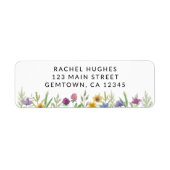 Floral Return-adres Etiket (Voorkant)