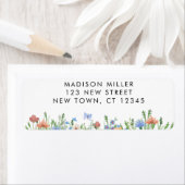 Floral Return-adres Etiket (Insitu)