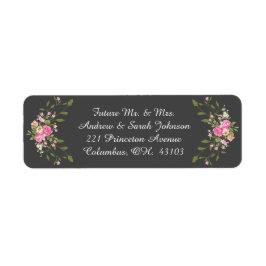  Floral RETURN ADRES LABRLS Etiket