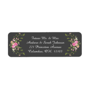 Floral RETURN ADRES LABRLS Etiket